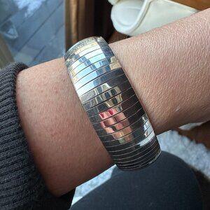 Bold Omega Sterling Silver Bracelet